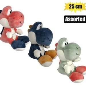 Plush dinosaur pastel smiley 25cm asstd