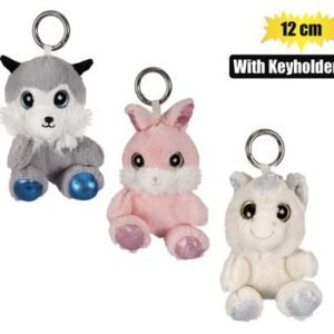 Plush animals big eyes asstd 12cm