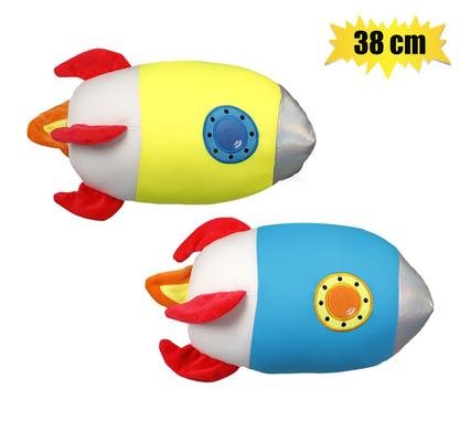 Plush bright plane w/foambeads 38cm