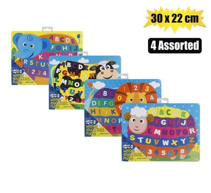 Edu wood puzzle abc/num 30x22cm
