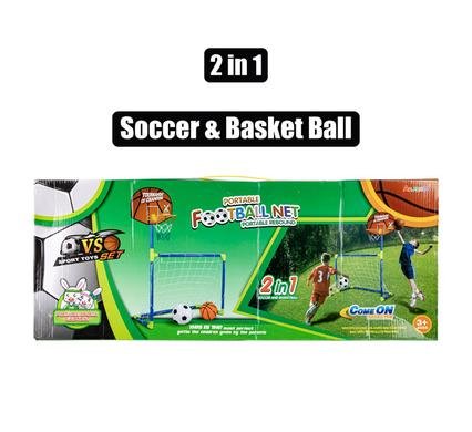 Sport game 2 in 1 soccer & hoop set